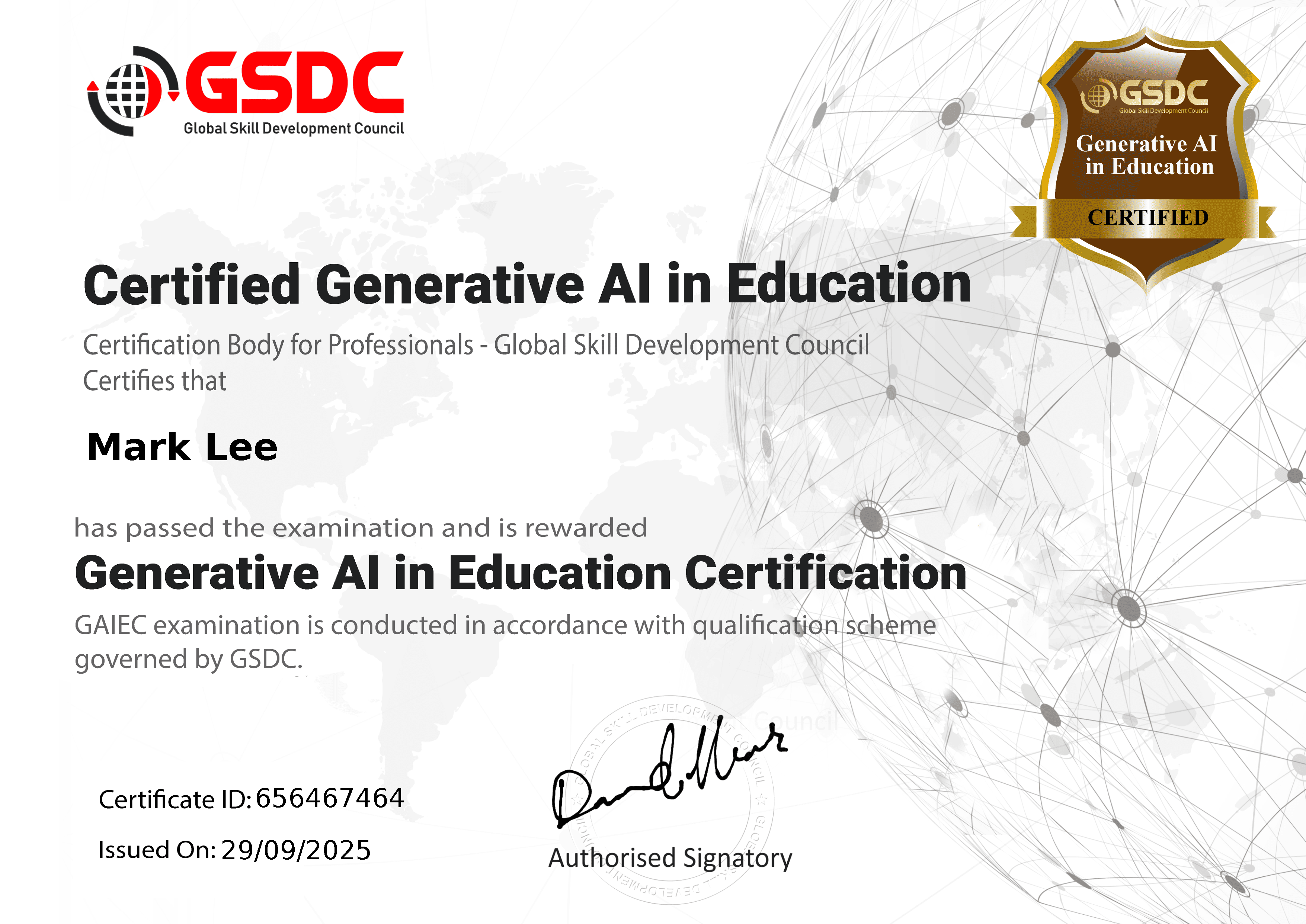 Generative ai education certification