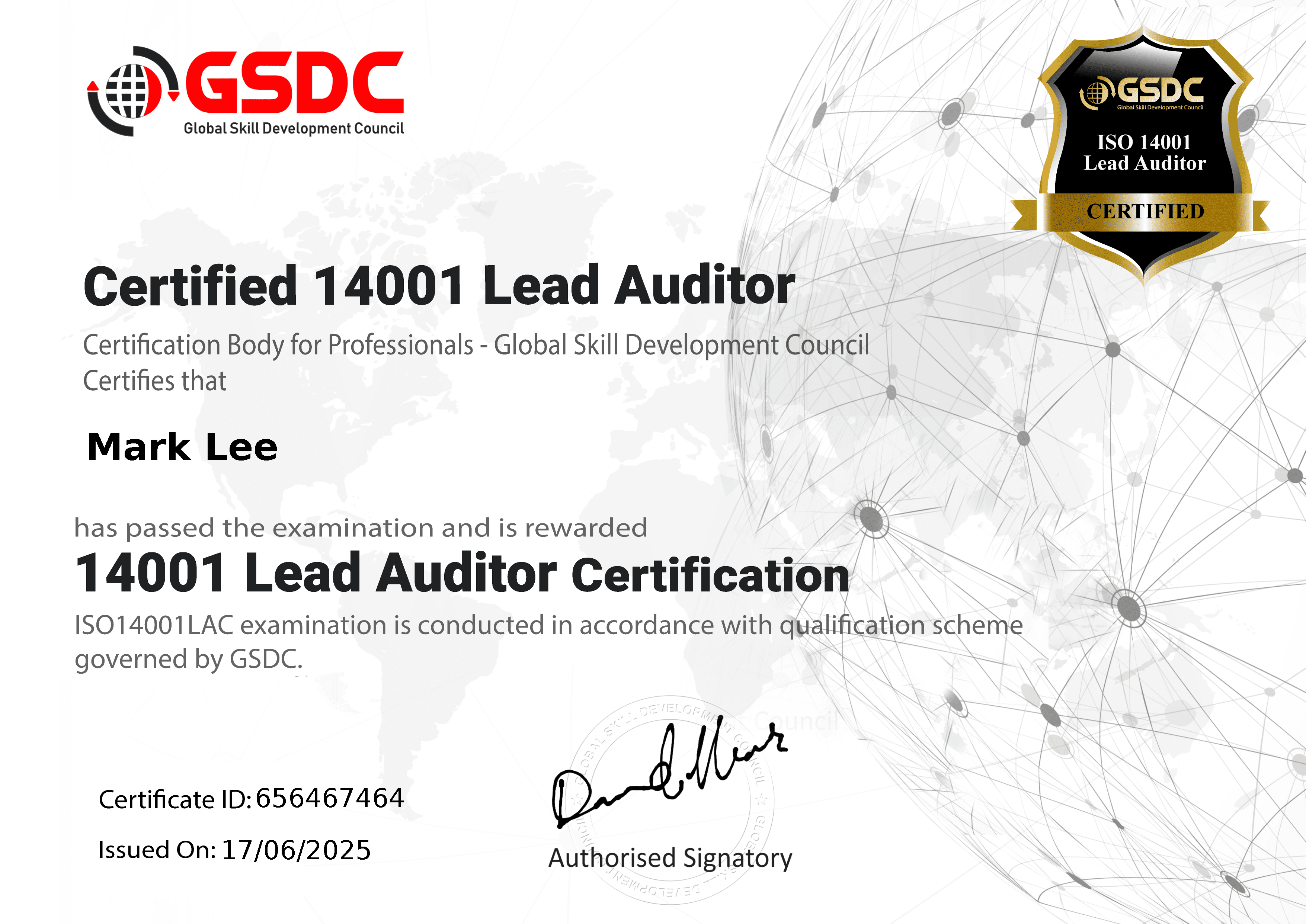 ISO 14001 Lead Auditor Certification